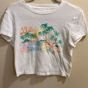 Billabong White Tropical Graphic Tee